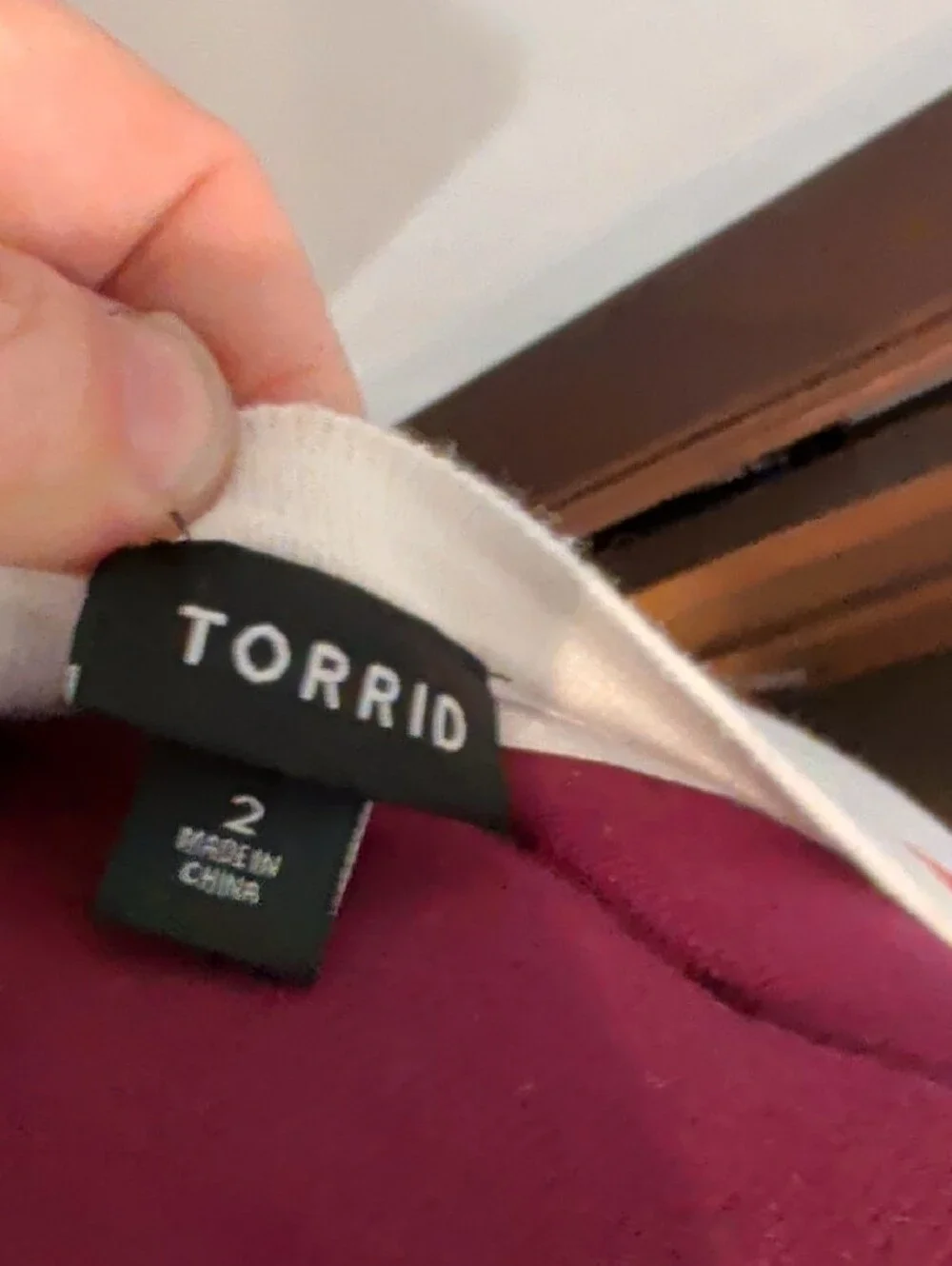 torrid Burgundy Top with Cream Trim